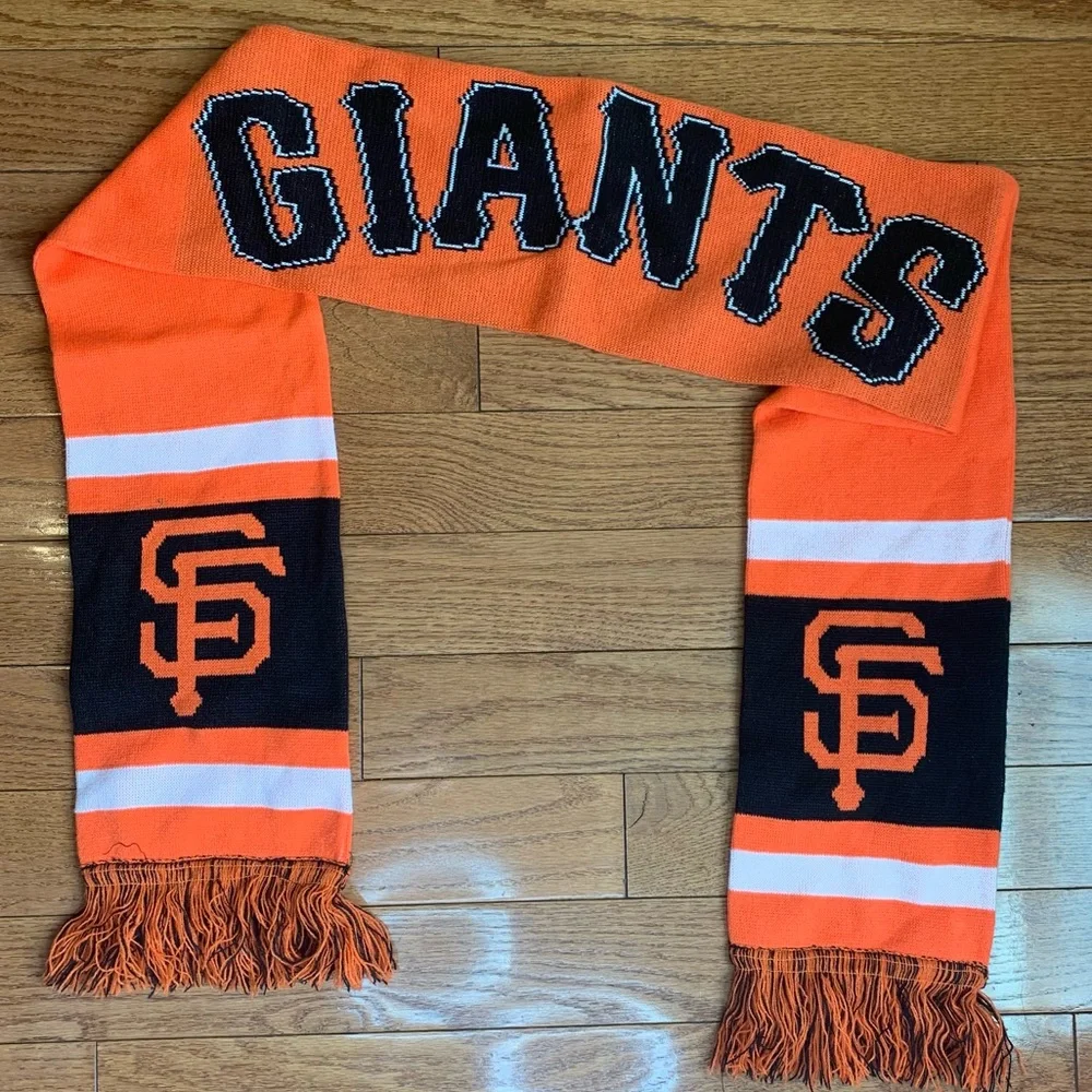 MLB San Francisco GIANTS Unisex Team Stripe Scarf Fall Winter Collectible